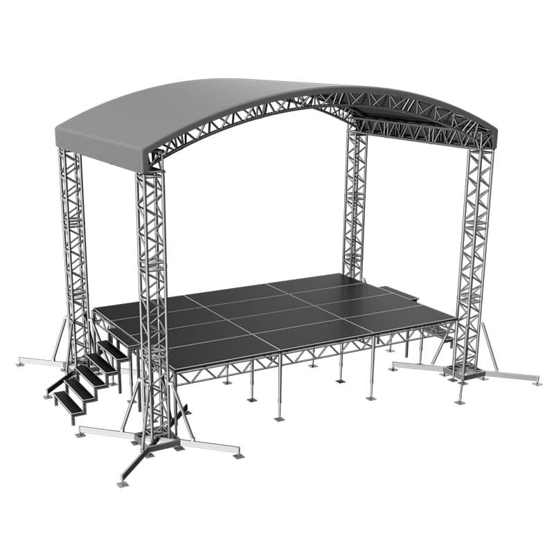 Сцена «Арочная» 6x4 м металлик