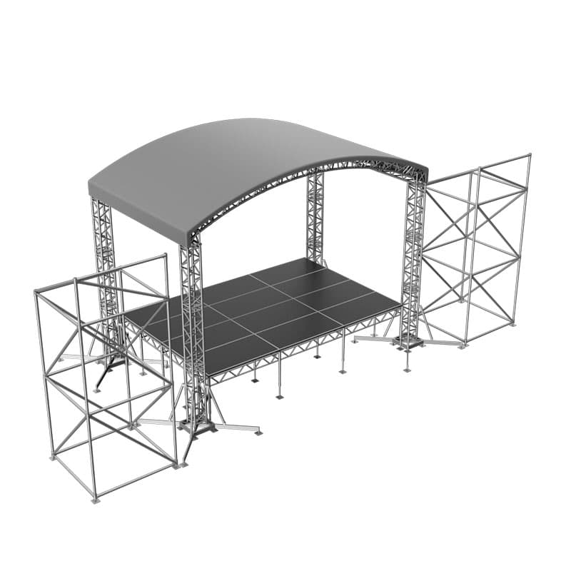Сцена «Арочная» 6x4 м металлик