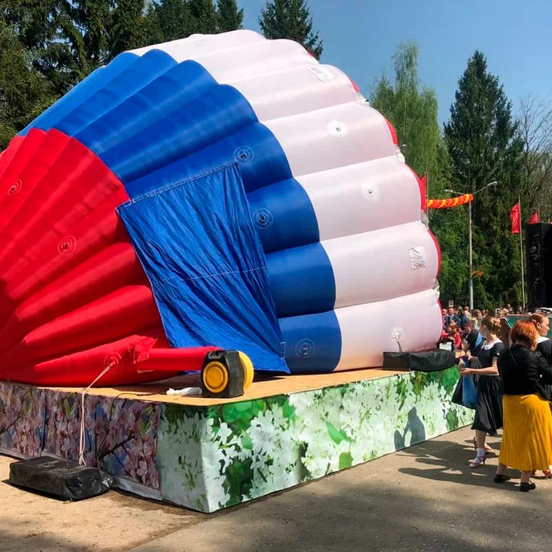 Надувная сцена ракушка «Триколор» 6х3х3 м