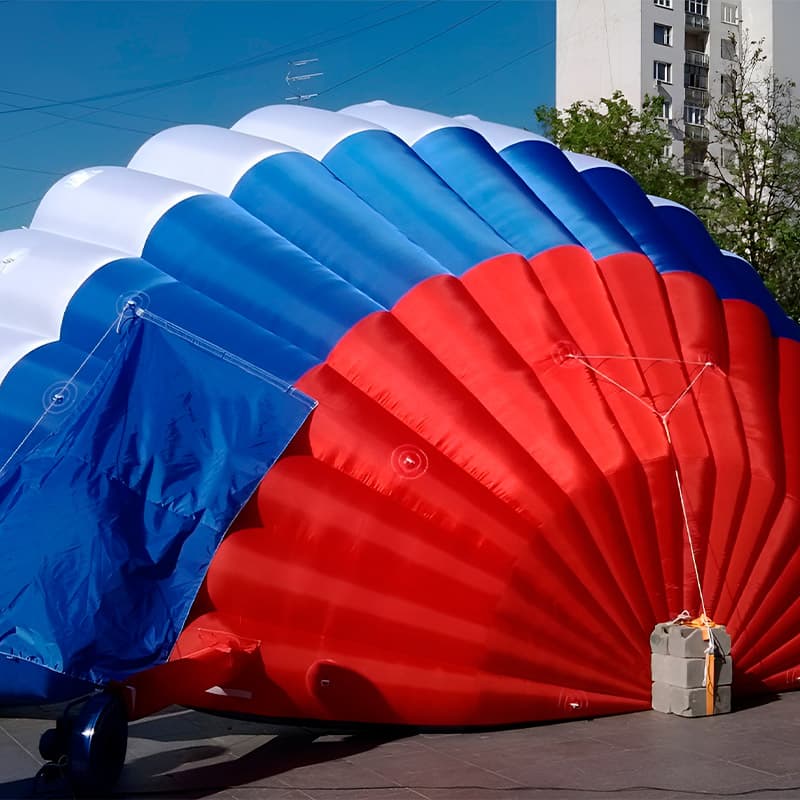 Надувная сцена ракушка «Триколор» 6х3х3 м