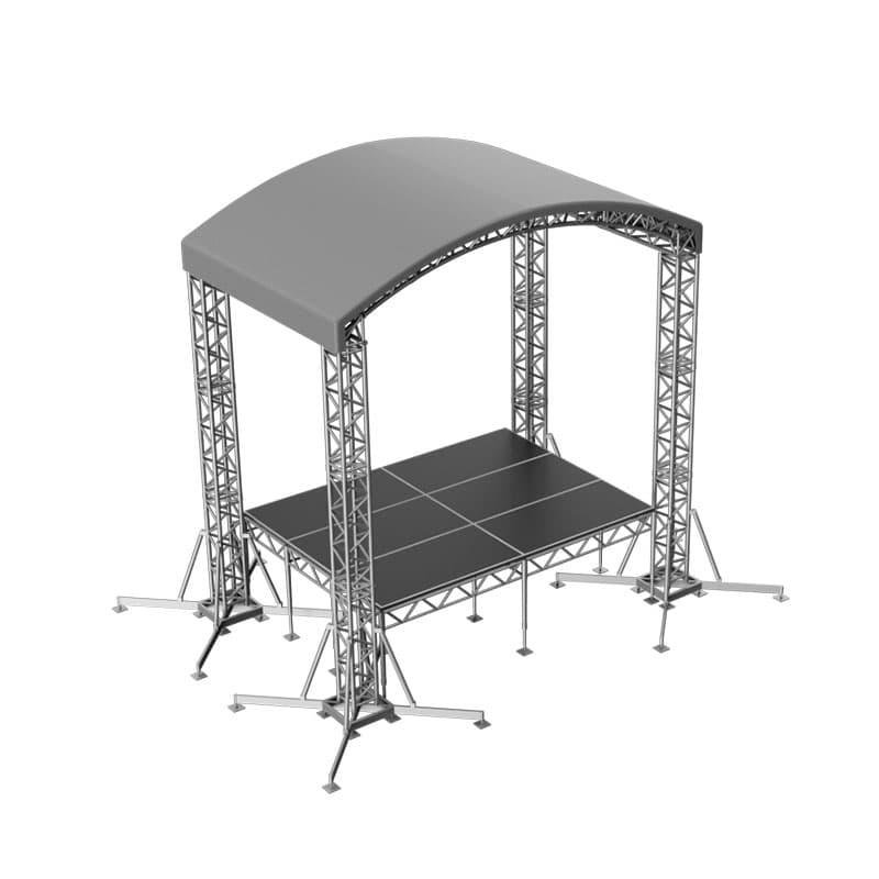 Сцена "Арочная" 4х3 металлик