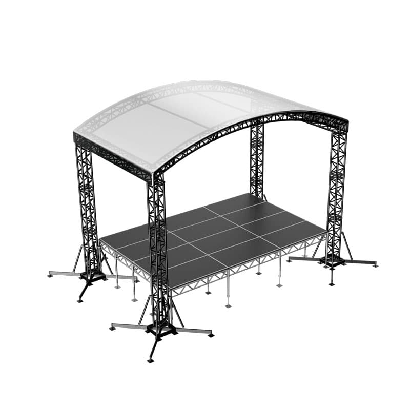 Сцена «Арочная» 6x4 м черная