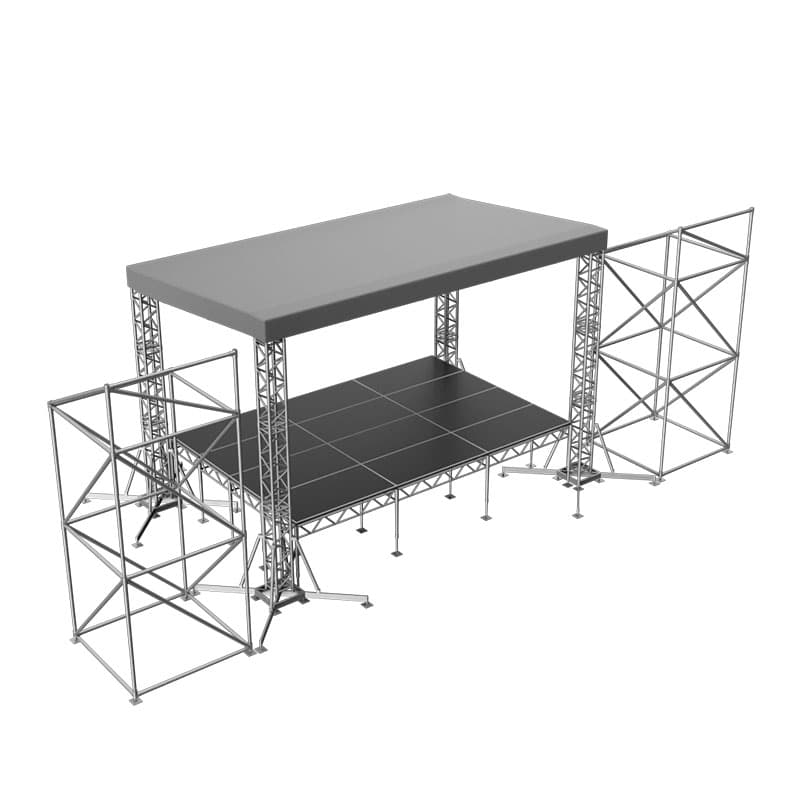 Сцена «Односкатная» 6x4 м металлик