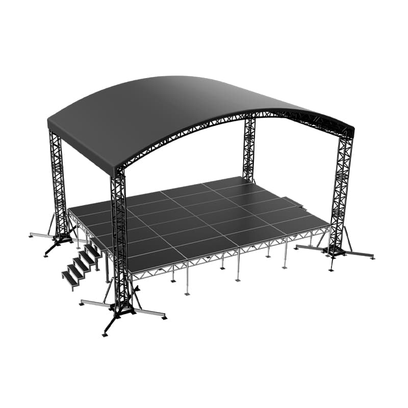 Арочная сцена 8x6 м черная