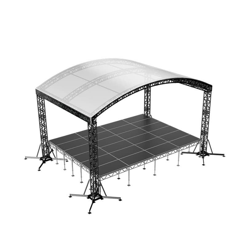 Арочная сцена 8x6 м черная