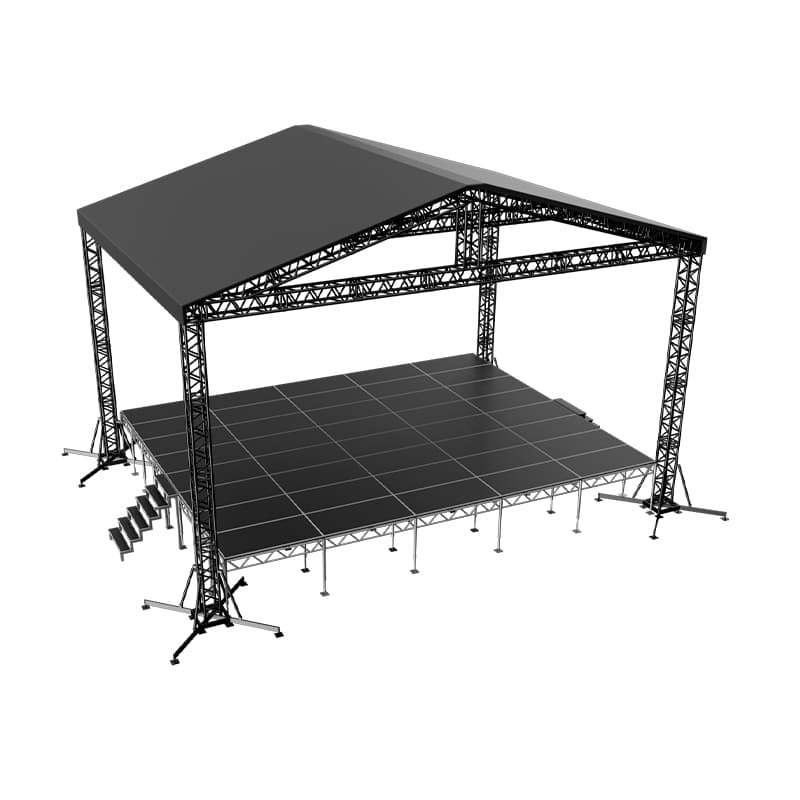Сцена "Двускатная" 10х8 м черная