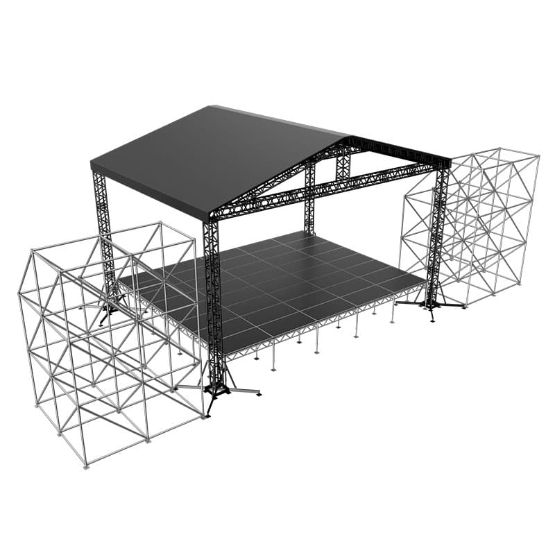 Сцена "Двускатная" 10х8 м черная