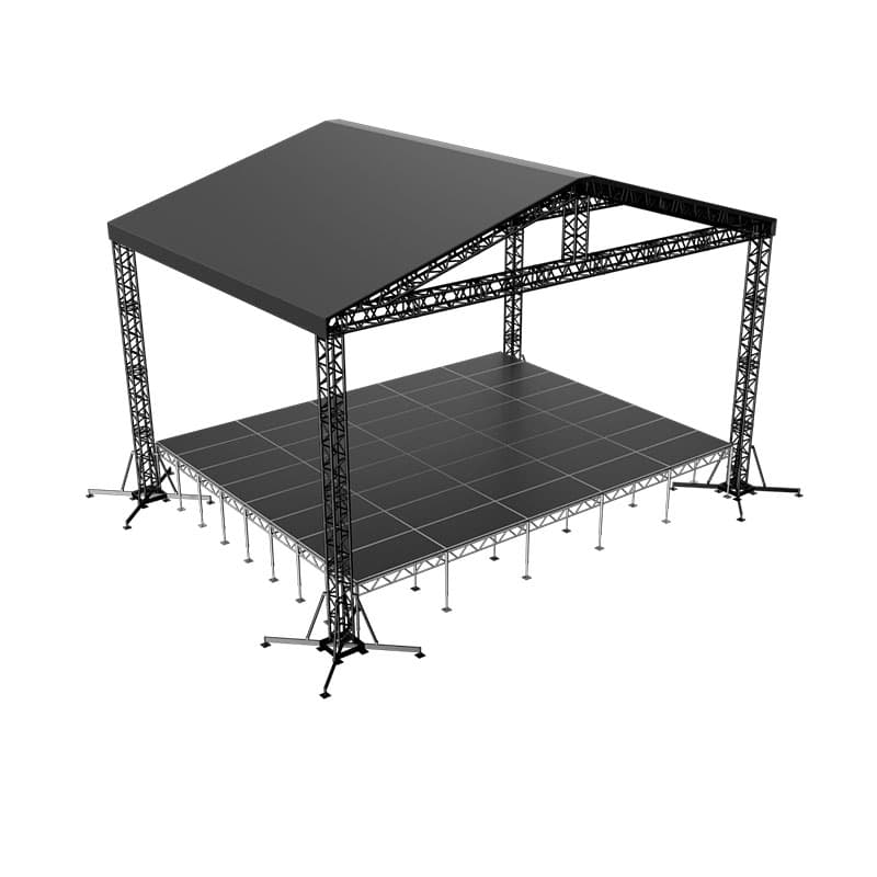 Сцена "Двускатная" 10х8 м черная