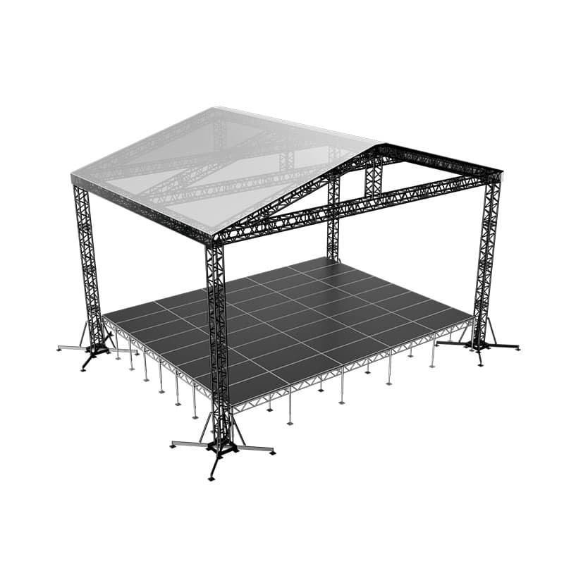 Сцена "Двускатная" 10х8 м черная