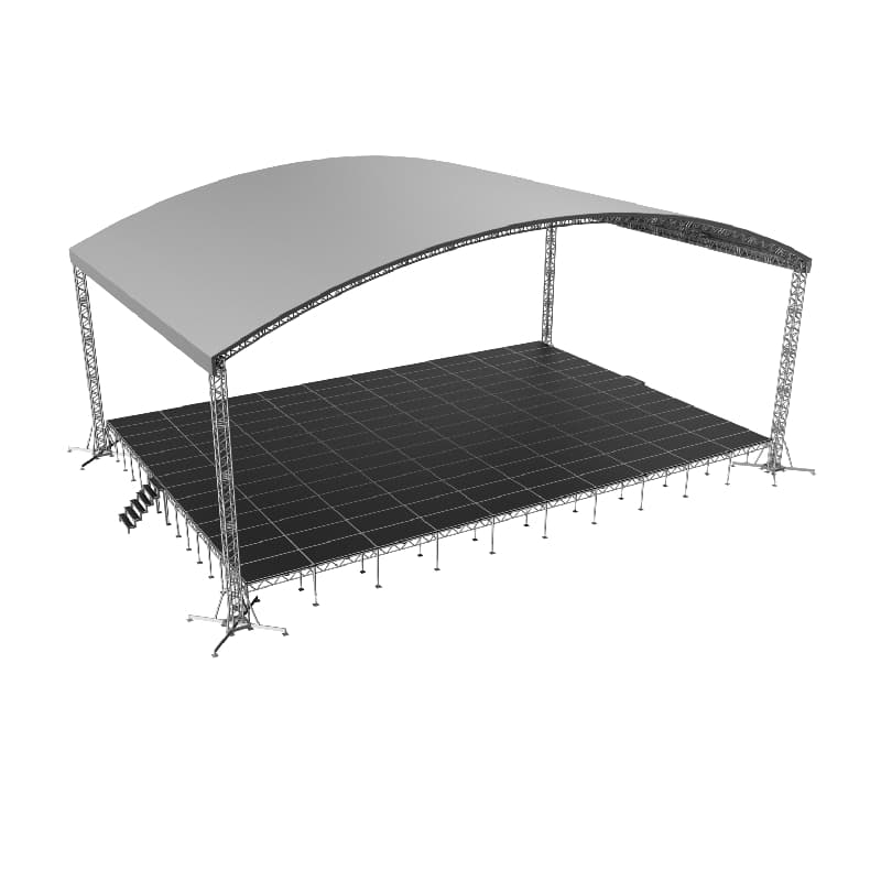 Сцена "Арочная" 20х14 м металлик