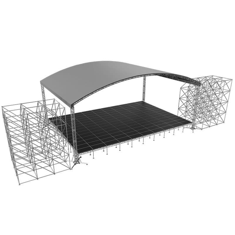 Сцена "Арочная" 20х14 м металлик