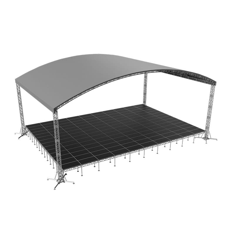 Сцена "Арочная" 20х14 м металлик