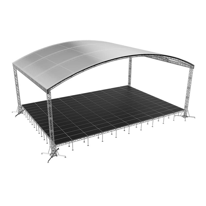 Сцена "Арочная" 20х14 м металлик